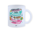 Taza cristal – Disfruta cada momento de la vida Carpe diem