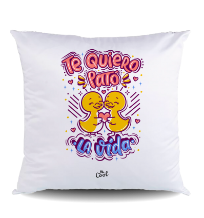 NUEVO COJIN Poliéster – Te quiero pato la vida