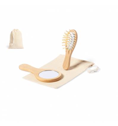 Set bolsa, cepillo y espejo