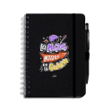 Libreta negra con bolígrafo - La mejor madre de la galaxia